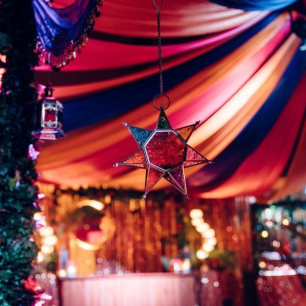 Arabian party set up hanging star lantern 