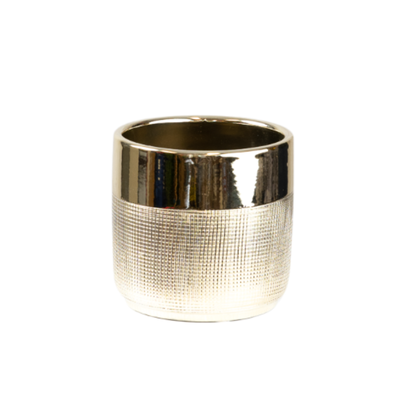 2 Tone Gold Tea Light Candle Holder