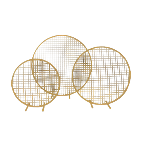 mesh gold flower stands 