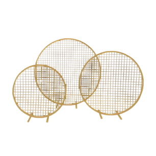 Flower Stand - Gold Hoop with Mesh