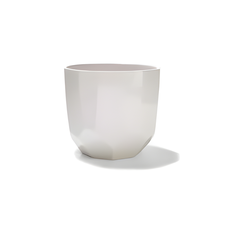 White Geometric Pot 