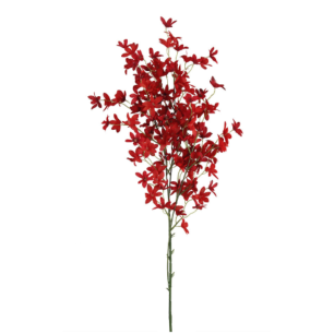 red orchid spray flower branch