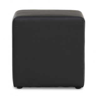 black single box ottoman