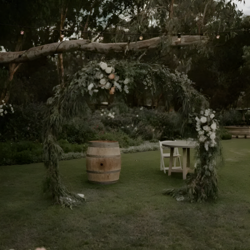 rustic wedding greenery wedding arch 