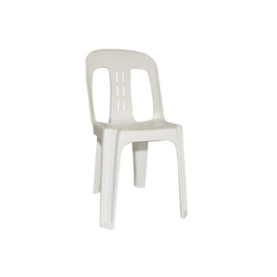 plastic white stacking chair