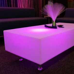 Rectangle Low Glow Coffee Table Purple