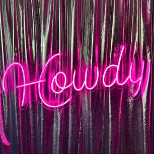 howdy neon sign