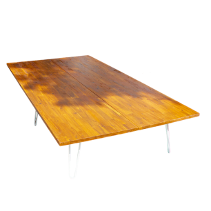 low lying wooden table