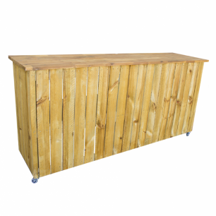 wooden mobile bar