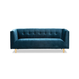 Sienna Velvet Sofa - Blue