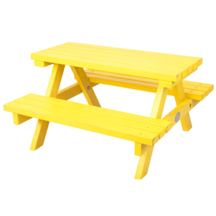 Yellow Kids Picnic Table