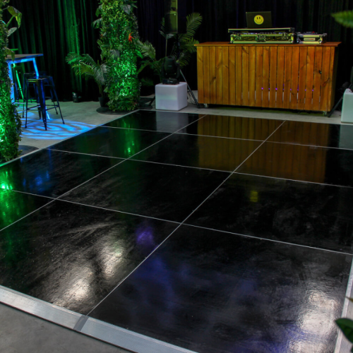 black dance floor rio theme