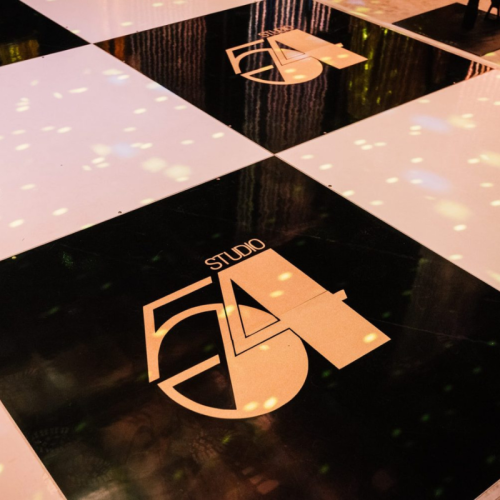 Studio 54 dancefloor decal close up 