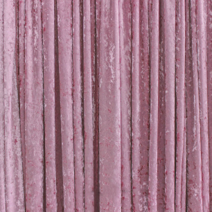 dusty pink coloured crushed velvet drape