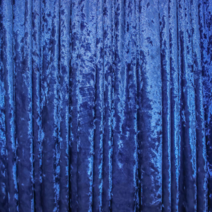 royal blue coloured crushed velvet drape