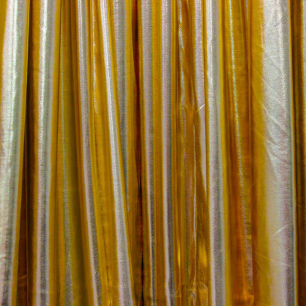 metallic gold drape close up 