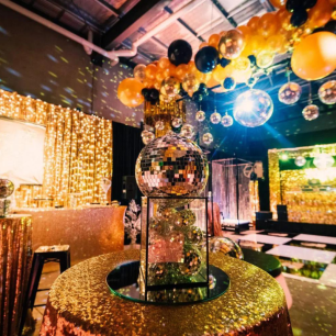 Studio 54 mirrorball centrepiece