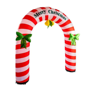Inflatable Red and White Christmas Arch 