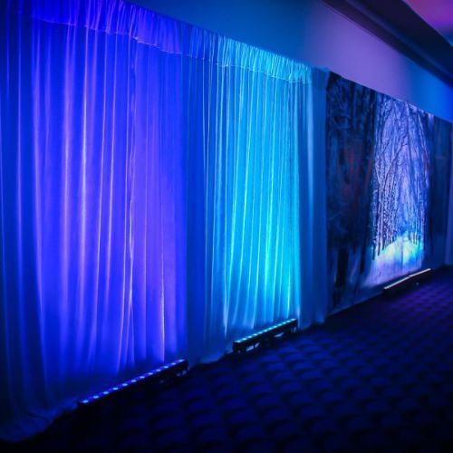 mood lighting winter wonderland blue colour band 