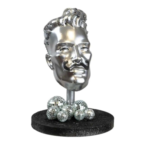 silver mannequin head