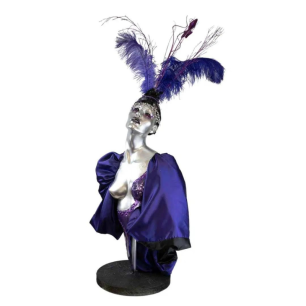 purple feathered mannequin style 1