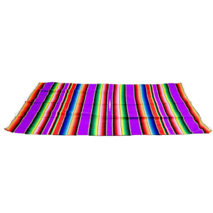 multicoloured throw blanket