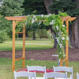 wooden wedding arch