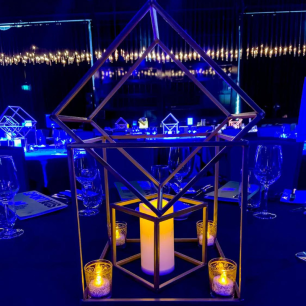 Gold Cube Centrepieces