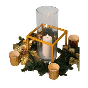 christmas gold wreath centrepiece