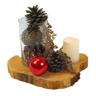 Christmas Centrepiece - Wooden Slice