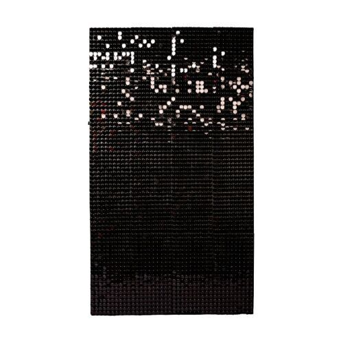 black sequin panel
