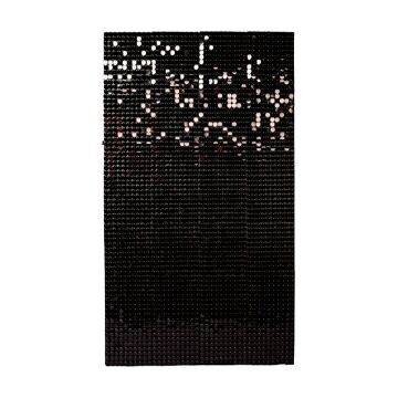 black sequin panel