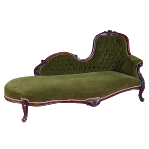 conor antique emerald chaise lounge