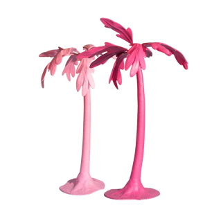 Giant pink palm trees