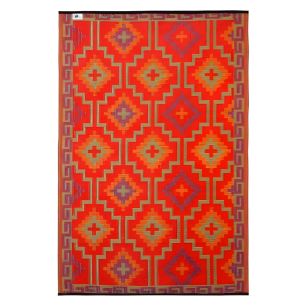 Patterned Orange Rug