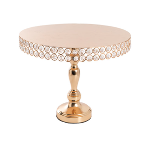 gold crystal cake stand