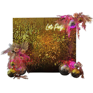 Sequin Backdrop - Gold Disco