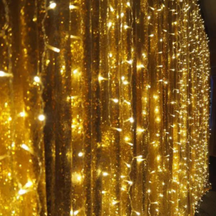 sequin drape backdrop close up