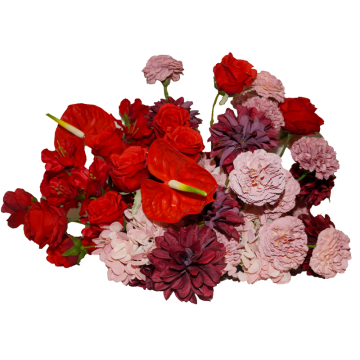 pink and red centrepiece
