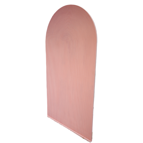 textured pink arched backdrop side