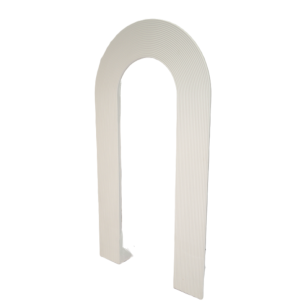 white textured hollow arched backdrop side