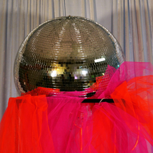 neon fluro tulle disco ball