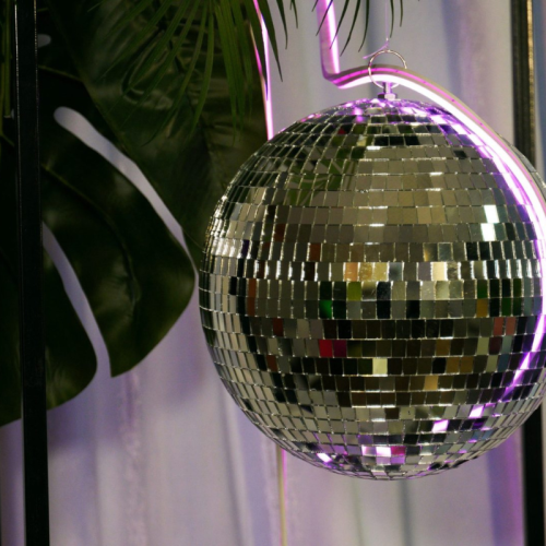 tropical disco balls close up