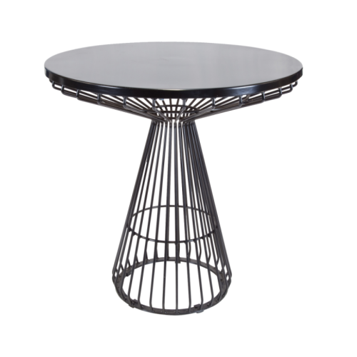 classic black round table