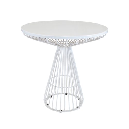 classic white round table