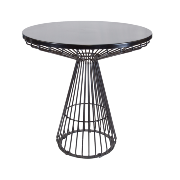 classic black round table