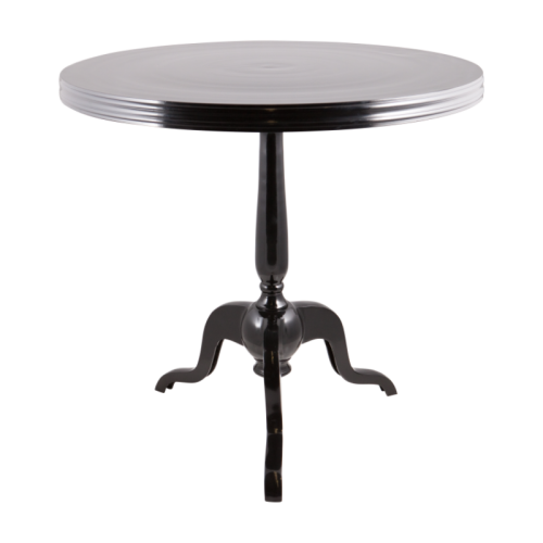 black new york style cafe table
