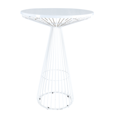 classic round bar table white