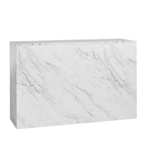 white marble bar