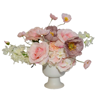 meadow themed floral table centrepiece
